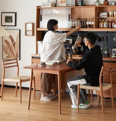 빈티지 럭셔리 호텔 가정 가구 맞춤형 디자인 레스토랑을위한 직물 코드 고형 나무 식탁 의자