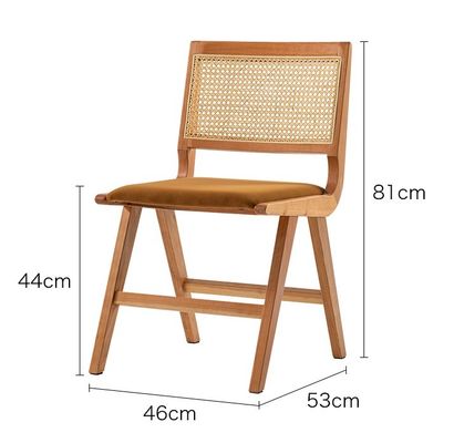 집 가구 록 된 완성 고형 목재 식탁 의자 쿠션과 자연 라탄 등반 현대 디자인 가구