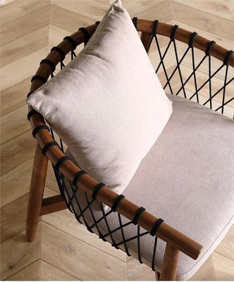 메일 포장 Y 노르딕 라운지 목재 소파 레저 의자 로프 엮은 단단한 목재 의자 호텔용 팔받침