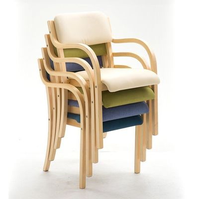 자연 고체 목재 식탁 이벤트용 쌓일 수 있는 의자