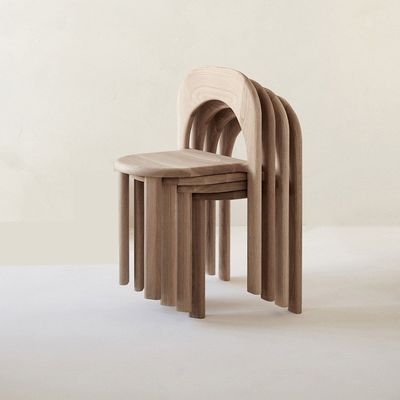 NO 접힌 천연 단단한 목재 식탁 겹쳐질 수 있는 의자 OEM 서비스 받아들여집니다