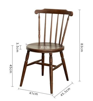 레스토랑 호텔 고형 나무 프레임 윈저 자연 식탁 의자