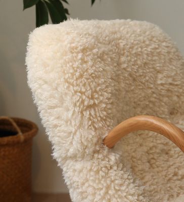 팔레스트 노르딕 라운지 목재 소파 레저 의자 단단한 나무 인위적 양털 소파 의자 팔레스트 사용자 정의 디자인