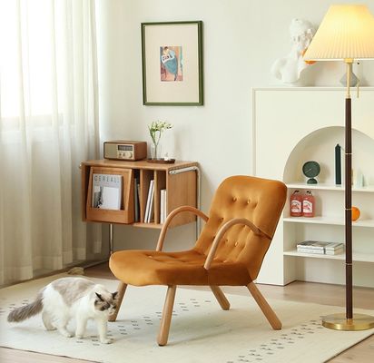 팔레스트 노르딕 라운지 목재 소파 레저 의자 단단한 나무 인위적 양털 소파 의자 팔레스트 사용자 정의 디자인