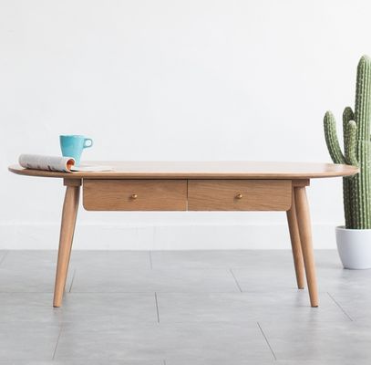 현대적인 목재 거실 가구 W120*D60*H45CM 메일 포장과 함께 단단한 목재 커피 테이블