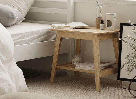 맞춤형 디자인 빈티지 솔리드 목재 정면 끝 커피 테이블 W50*D35*H42CM 거실