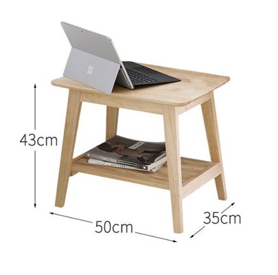 맞춤형 디자인 빈티지 솔리드 목재 정면 끝 커피 테이블 W50*D35*H42CM 거실