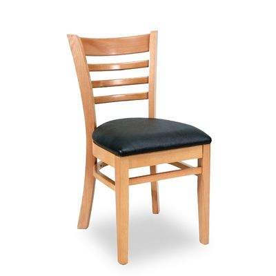 고형 나무 프레임과 현대 PU 가죽 디자인의 레스토랑 식사 의자