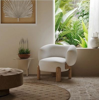 OEM 서비스 용납 레저 의자 노르딕 라운지 목재 소파 의자 쿠션