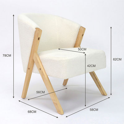 주방 디자인 W58*D68*H78CM 노르딕 라운지 레저 OEM 서비스용 목재 소파 의자