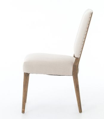 레스토랑 호텔 고형 목재 식탁 의자 니트로 라크 가공 및 현대적인 직물 포장