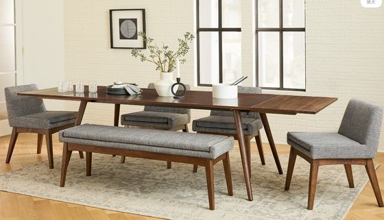 메일 포장 노르딕 현대 나무 구조 천식 식탁 의자 레스토랑 호텔용 고무 나무 프레임