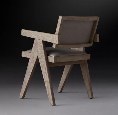 최고급 호텔 레스토랑 집 식탁을 사용 현대 나무 PU 의자 팔받침과 Nitrolacquer 마무리