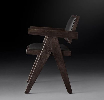 최고급 호텔 레스토랑 집 식탁을 사용 현대 나무 PU 의자 팔받침과 Nitrolacquer 마무리