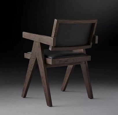 최고급 호텔 레스토랑 집 식탁을 사용 현대 나무 PU 의자 팔받침과 Nitrolacquer 마무리