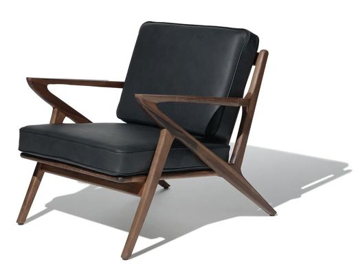 현대식 직물 목조 소파 의자 레저 라운지 단단한 목재 의자 W59*D59*H57CM