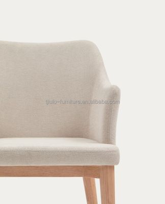 홈 가구 노르딕 직물 가루 된 목재 호텔 레스토랑 잔치용 고급 식사 의자