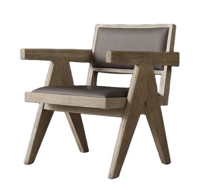 최상급 호텔 레스토랑 홈 현대 목재 PU 의자 팔받침 W52*D53.3*H70CM 거실 의자