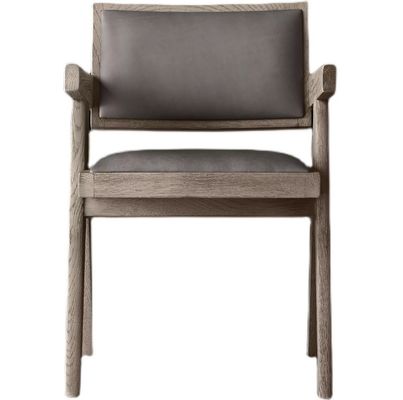 최상급 호텔 레스토랑 홈 현대 목재 PU 의자 팔받침 W52*D53.3*H70CM 거실 의자