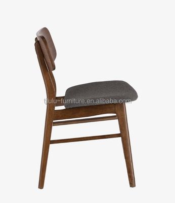 가정 가구 고형 나무 프레임 맞춤 색상과 포장 된 직물 좌석과 식탁 의자