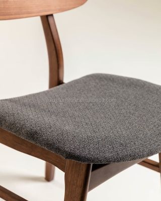 가정 가구 고형 나무 프레임 맞춤 색상과 포장 된 직물 좌석과 식탁 의자