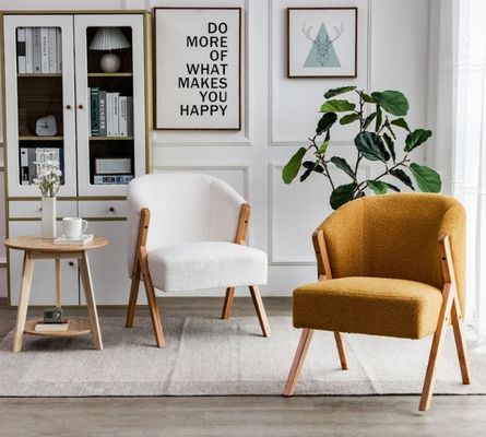 현대 노르딕 스타일의 목양 양털 식탁 의자 W60*D68*H77CM 거실, 손톱실, 식탁에 적합