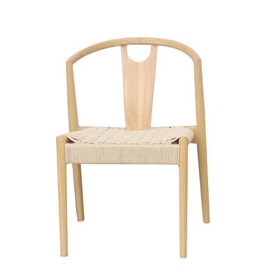 견고한 천연 단단한 목재 엮은 코드 위스본 의자 현대 일본 디자인에 완벽한 추가