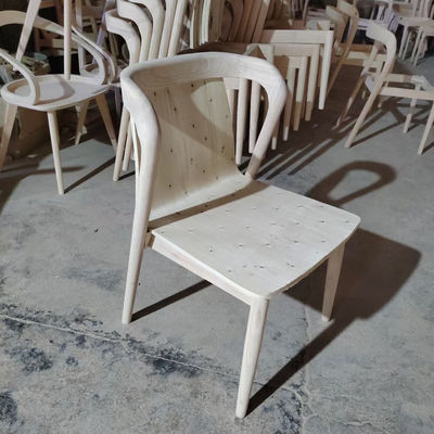 흰색/갈색 노르딕 디자인 현대 샘플 레스토랑 의자