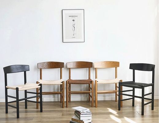 식탁 의자 최상품 맞춤형 현대 스타일 오크 고형 목재 직물 코드 호텔 팔받침 레스토랑 의자