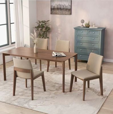 고형 나무 빌라 식탁 의자 니트로 라크 가공과 현대적인 디자인 식사실 레스토랑 및 호텔