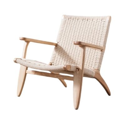 현대 스타일 주방 가구 직물 코드 좌석과 나무 팔과 함께 단단한 목재 식탁 의자 자연 / 너트 / 검은색