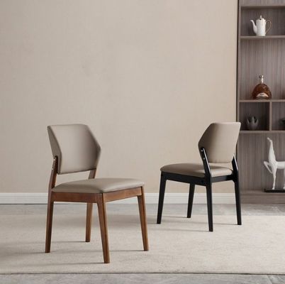 PU 가죽 고체 나무 프레임 니트로 라크 마무리 식탁 의자 식당 레스토랑 거실 가구 및 호텔