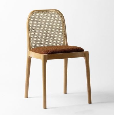 양털/벨벳 라탄 식탁 의자 W47*D50*H78CM 고급 현대 목재