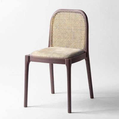 양털/벨벳 라탄 식탁 의자 W47*D50*H78CM 고급 현대 목재