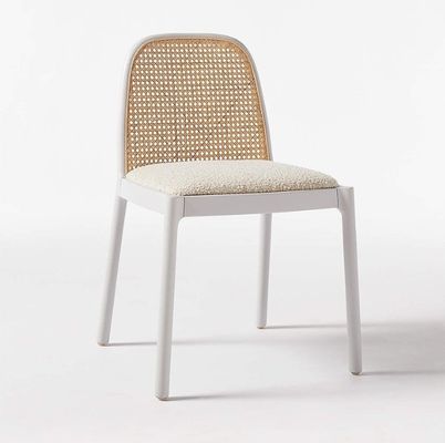 양털/벨벳 라탄 식탁 의자 W47*D50*H78CM 고급 현대 목재
