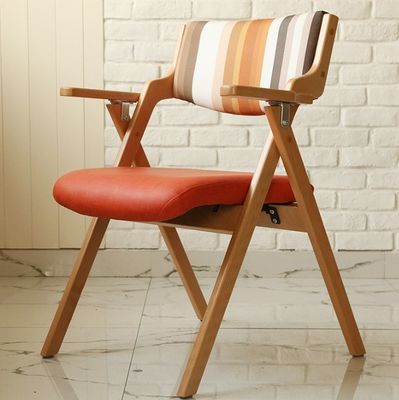접이식 의자 직물 오크 나무 금속 접이식 의자 행사용 의자 W50*D60*H82CM 식실 가구