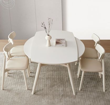 노르딕 스타일 식실 의자, 단단한 목재 다리, 니트로 라크로 덮인 직물