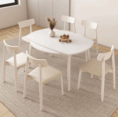 노르딕 스타일 식실 의자, 단단한 목재 다리, 니트로 라크로 덮인 직물