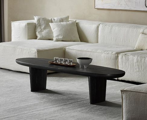 현대 노르딕 목재 커피 테이블