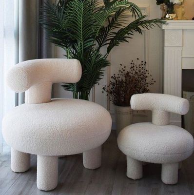 대기실 및 식사실용 현대 북유럽 양털 스타일의 단단한 나무 식탁 소파 의자