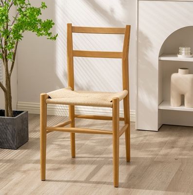 튼튼한 목재 식탁 의자 엮은 코드 쿠션