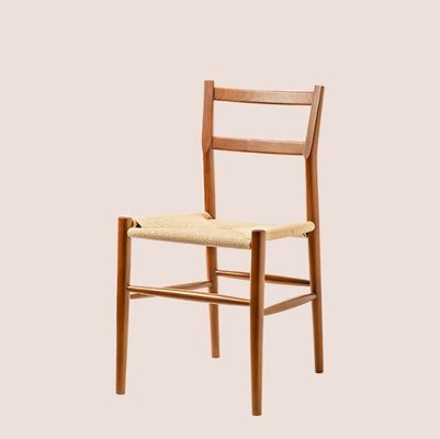 튼튼한 목재 식탁 의자 엮은 코드 쿠션