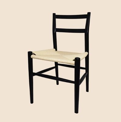 튼튼한 목재 식탁 의자 엮은 코드 쿠션