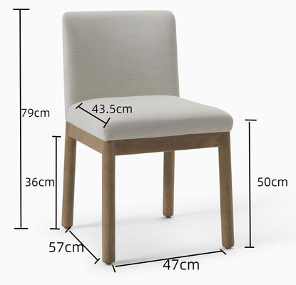 현대 가정용 가구 카페 직물 가공형 견고한 목재 식탁 의자