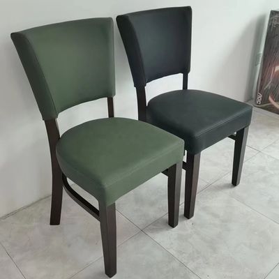 노르딕 직물 PU 가죽 잔치 호텔 레스토랑 이벤트 목재 식탁 의자 목재 다리와 NC / PU 페인트 마무리
