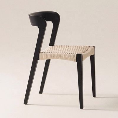 로프 좌석과 사용자 지정 로고와 함께 현대 고형 목재 레스토랑 의자 허용