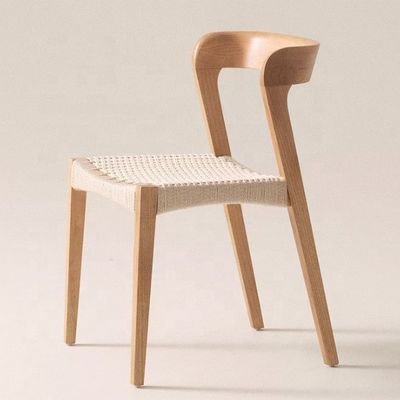 로프 좌석과 사용자 지정 로고와 함께 현대 고형 목재 레스토랑 의자 허용