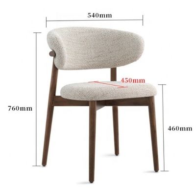 식실 가구 맞춤형 색상 전통적인 디자인 흰색 린 팩트 및 구부러진 등반과 함께 호두 나무 의자