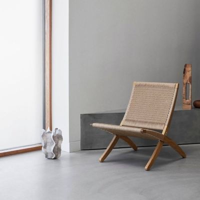 식탁 의자 노르딕 라운지 고체 목재 의자 디자인 클래식 직물 로프 접이 불가능