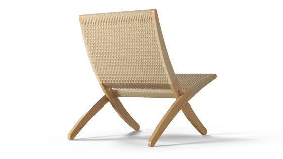 식탁 의자 노르딕 라운지 고체 목재 의자 디자인 클래식 직물 로프 접이 불가능